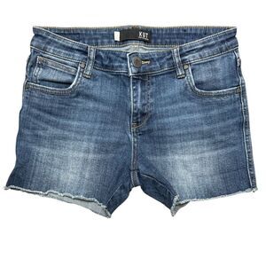 KUT From The Kloth Gidget Fray Denim Cutoff Short in Stimulating 9" Rise Size: 4